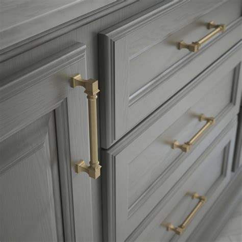 champagne bronze square cabinet pulls